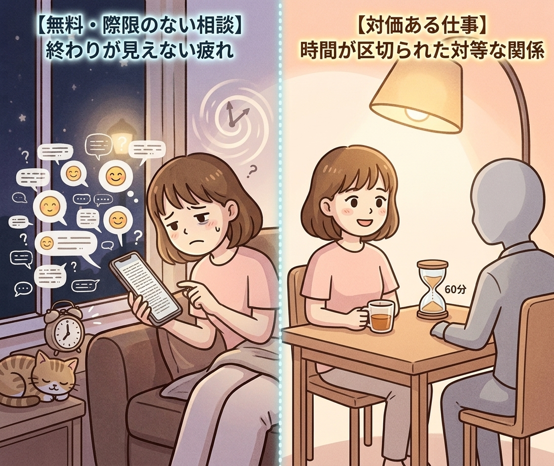 なぜ「無料」だと疲れて、「仕事」だと続けられるのか